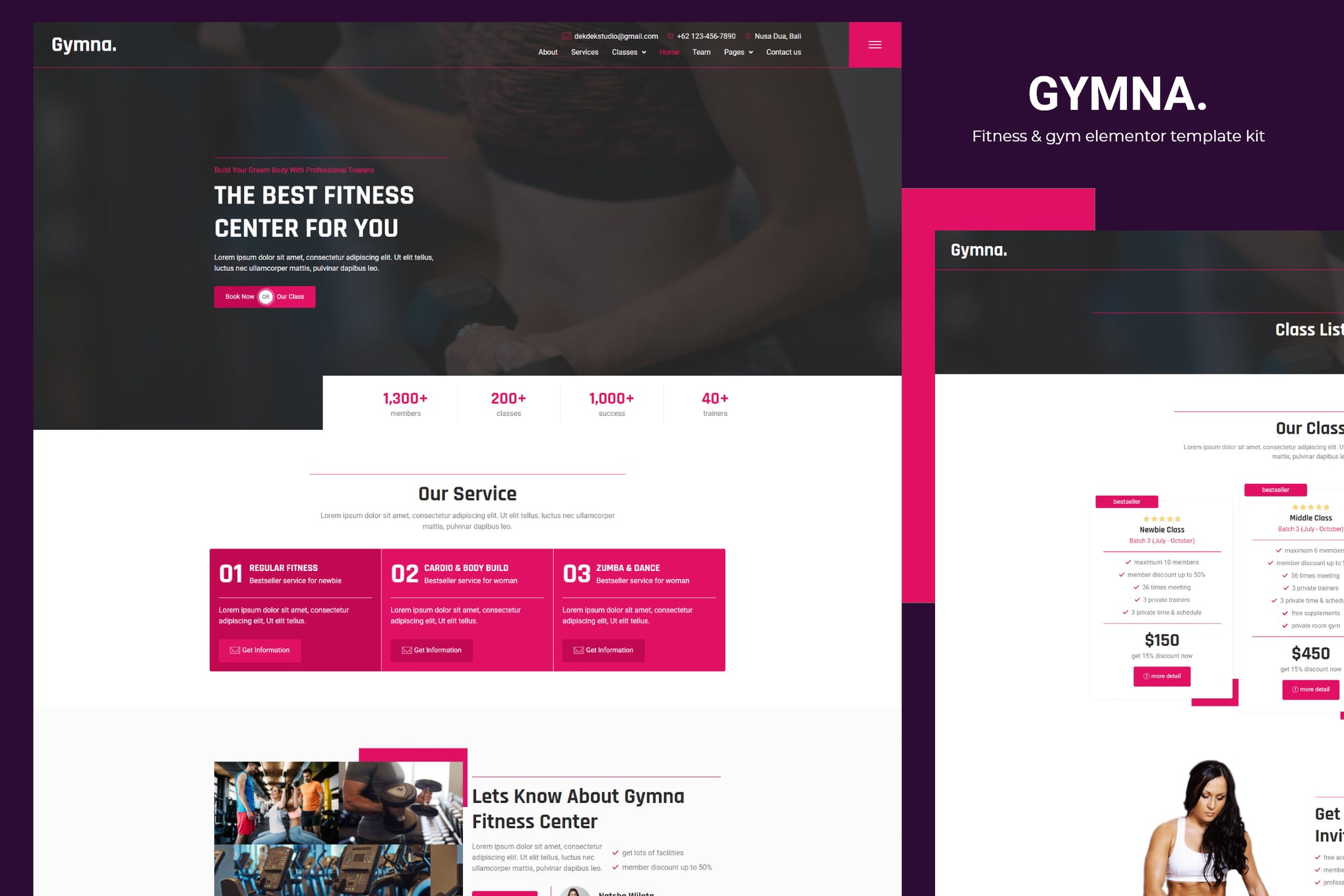Gymna - Fitness - Gym Elementor Template Kit