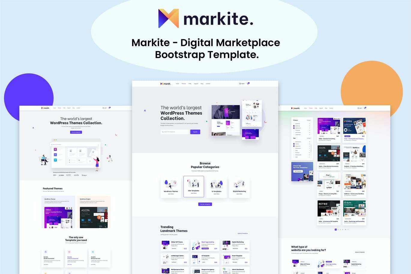 Markit - Digital Marketplace HTML Template