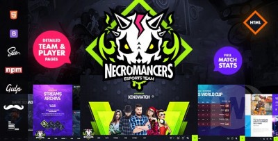 Necromancers - HTML Template for an Esports Team