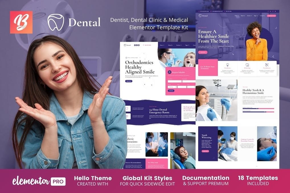 Dental - Dentist Clinic - Medical Elementor Template Kit