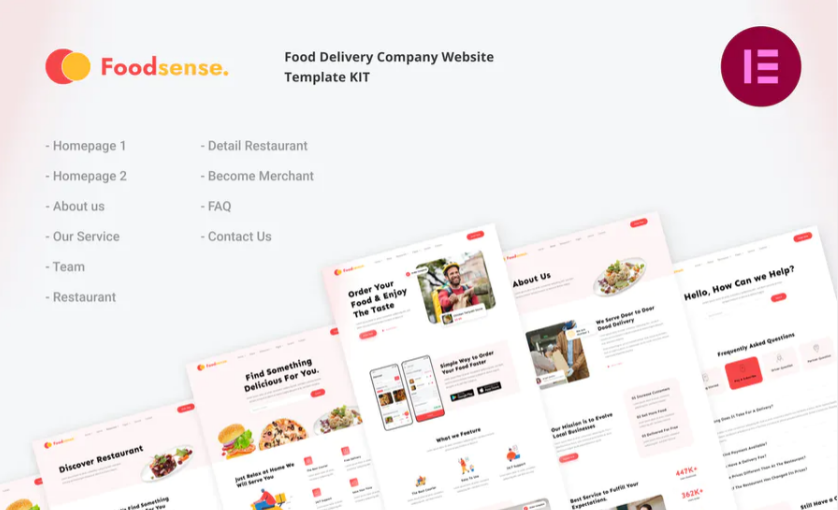 FoodSense | Food Delivery Elementor Template Kit