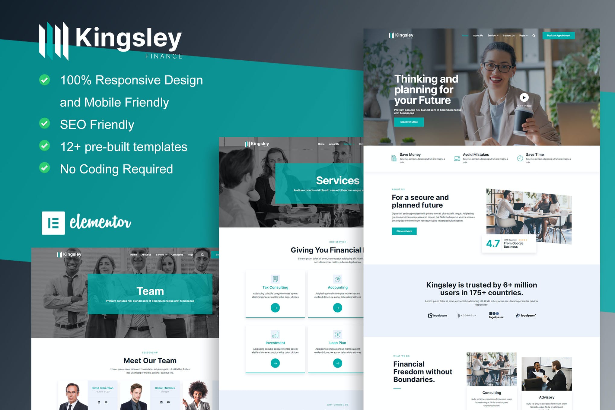 Kingsley - Finance - Investment Elementor Template Kit