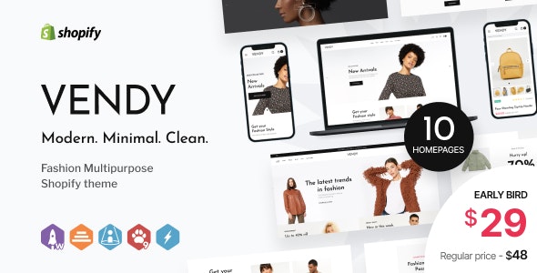 Vendy - Multipurpose Shopify Theme for Fashion