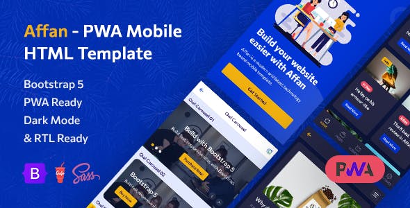 Affan - PWA Mobile HTML Template