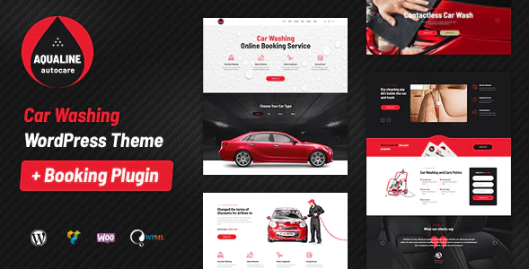 Aqualine - WordPress car wash theme with reservation system