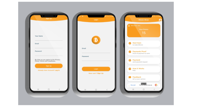 Bitcoin Miner App with Admin Panel and Admob