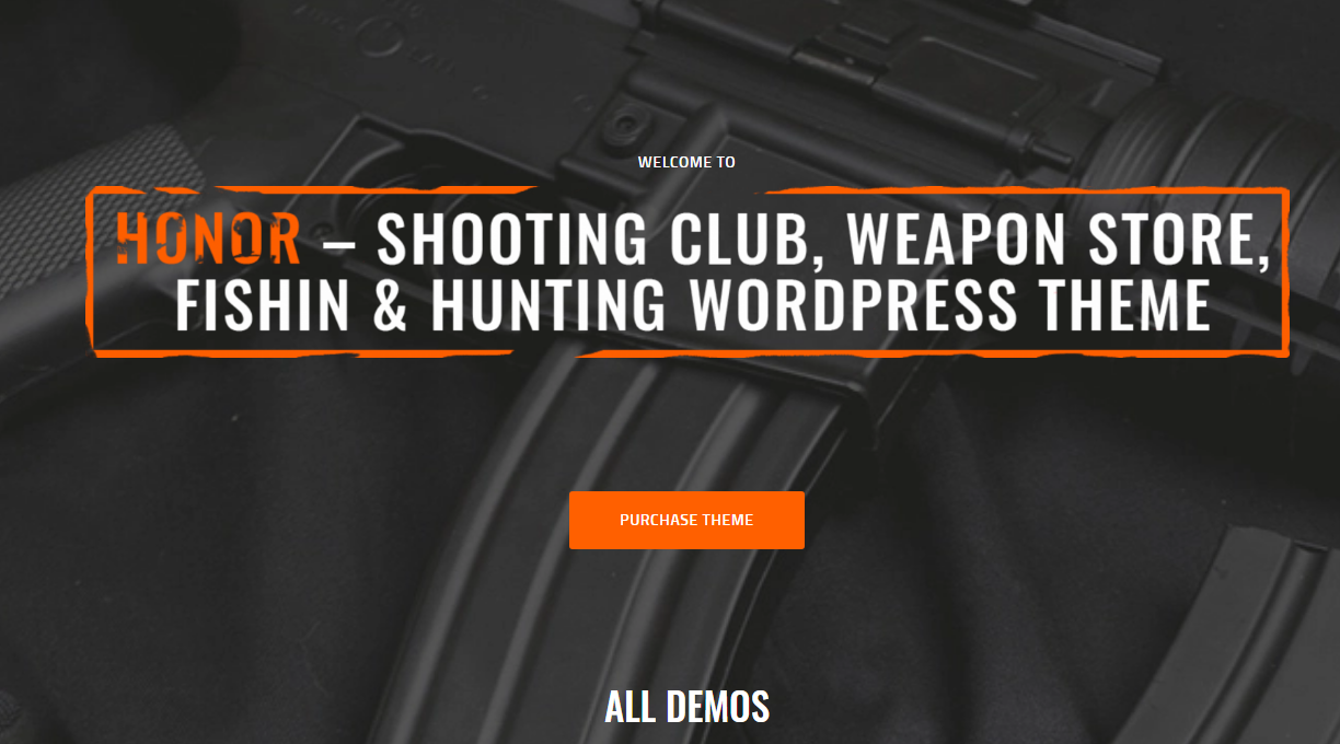 Honor | Shooting Club and Weapon Shop WordPress Theme