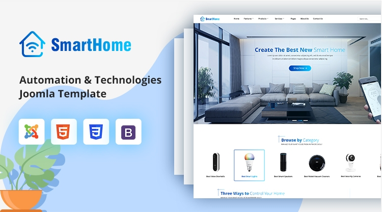 Sj SmartHome - Joomla smart home template