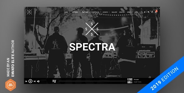 Spectra - Continuous Music Playback WordPress Theme