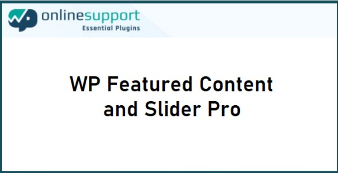 WP Featured Content and Slider Pro - Essential Plugin