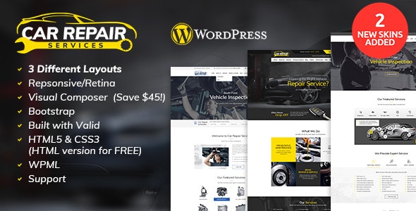Car Repair Services - Auto Mechanic WordPress Theme