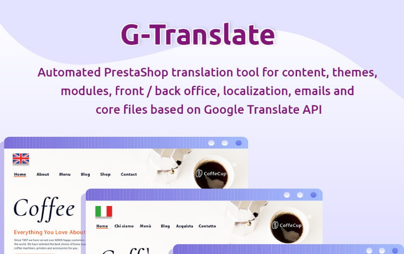 G-Translate module: Translate entire PrestaShop easily!