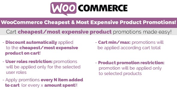 WooCommerce Cheapest - Most Expensive Product Promotions!