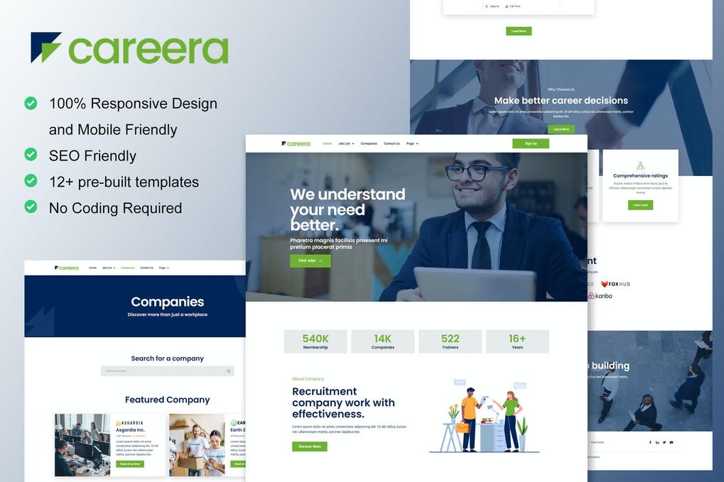Careera - Recruitment Agency Elementor Template Kit