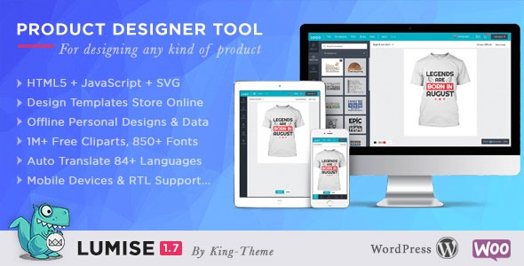 Lumise Product Designer WooCommerce WordPress