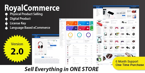 RoyalCommerce - Laravel Ecommerce System with Physical and Digital Product Selling