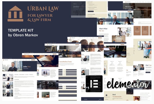 Urban Law - Lawyer - Law Firm Elementor Template Kit