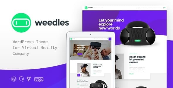 Weedles - Virtual Reality Landing Page - Store WordPress Theme