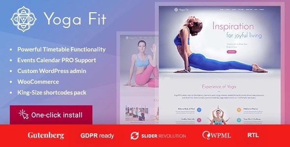 Yoga Fit - Sports - Fitness WordPress Theme