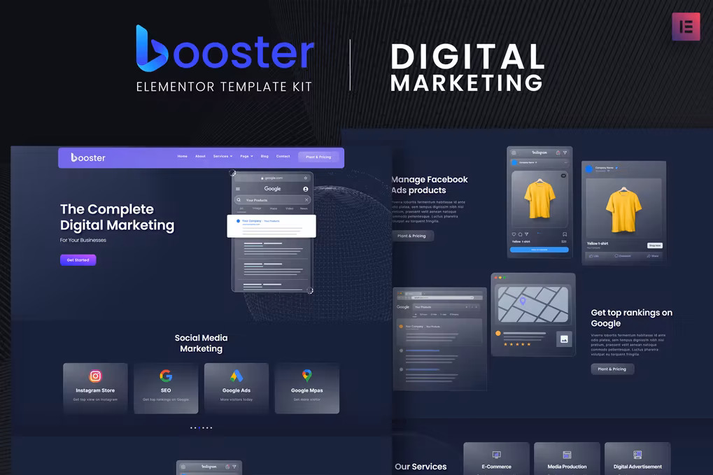Booster - Digital Marketing Elementor Template Kit