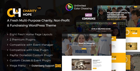 Charity Hope - Child Adoption Service - Charity Nonprofit WordPress Theme