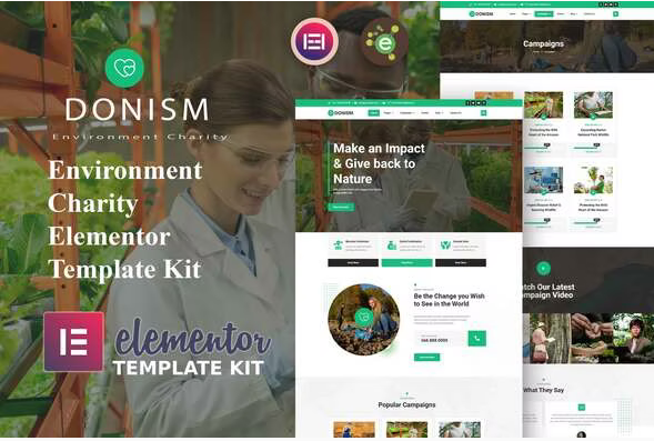 Donism - Environment Charity Elementor Template Kit