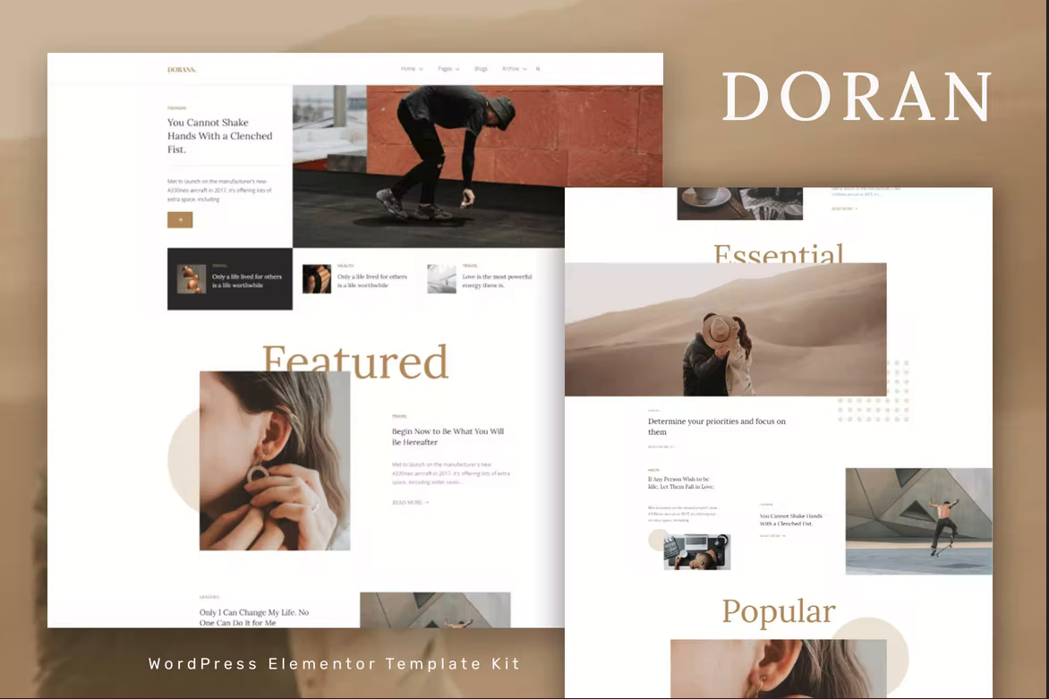 Doran - Blog - Magazine Elementor Template Kit