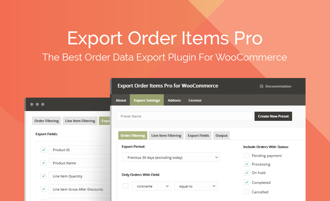 Export Order Items Pro for WooCommerce [Aspen Grove Studios] + Extra Product Options Addon