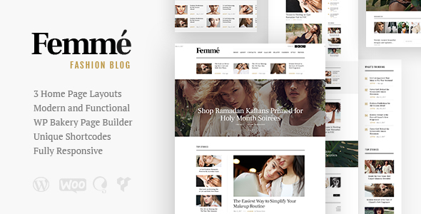 Femme - An Online Magazine - Fashion Blog WordPress Theme
