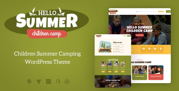 Hello Summer A Children Camp WordPress Theme