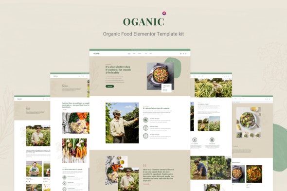 Oganic - Organic Food Elementor Template kit