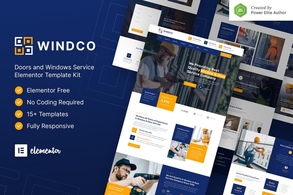 Windco - Doors - Windows Service Elementor Template Kit