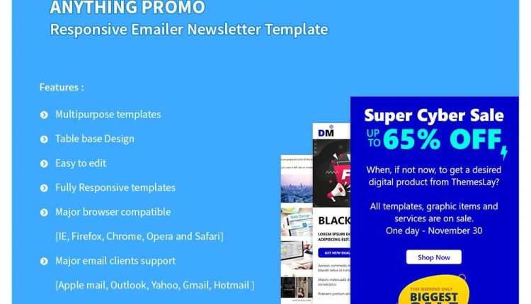 Anything Promo - Responsive Emailer Newsletter Template