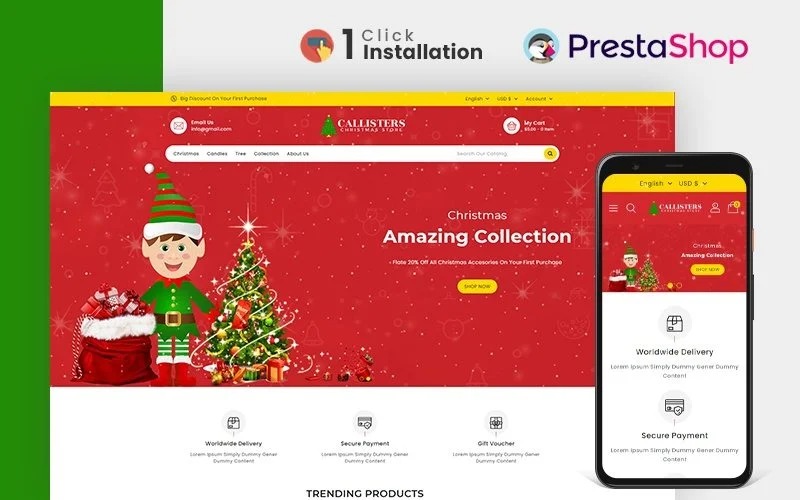 Callisters Gift Store Prestashop Theme PrestaShop Theme