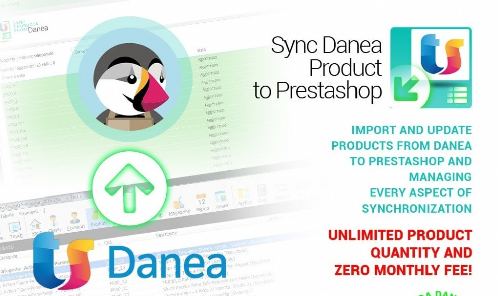Import products from Danea to Prestashop Module [Pack]