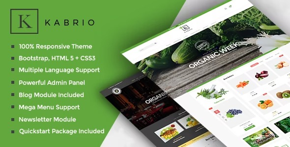 Kabrio - Food Store Responsive OpenCart Theme