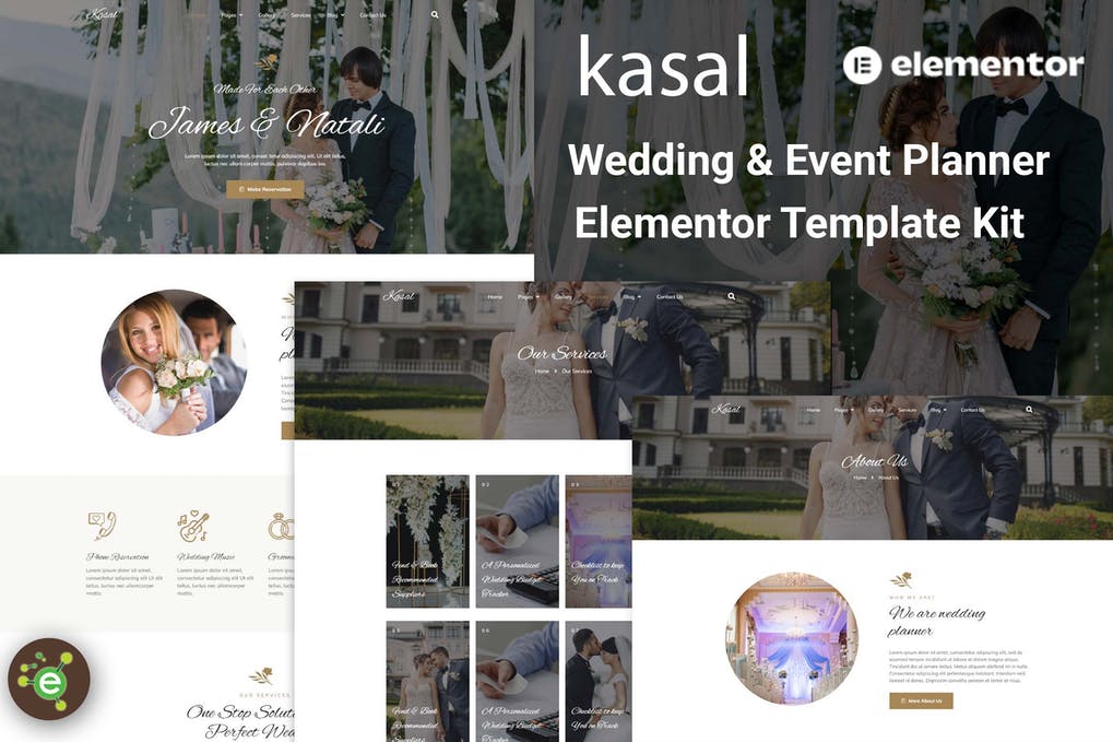 Kasal - Wedding - Event Planner Elementor Template Kit
