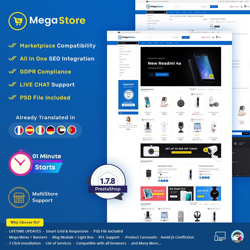 Mega Store - Electronics - Appliances Template