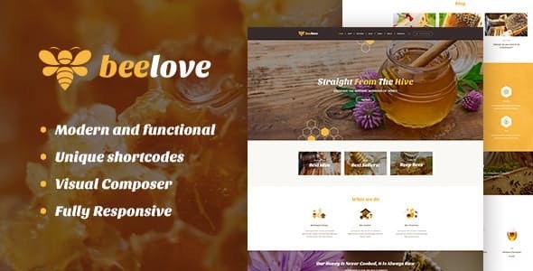 BeeloveHoney Production and Sweets Online Store WP Theme