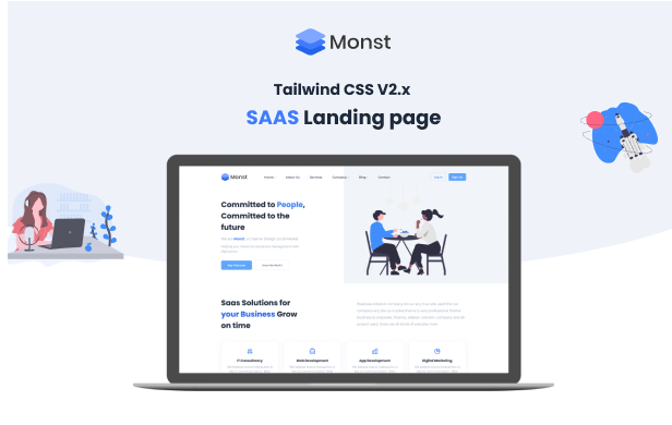 Monst - NextJS Tailwind CSS landing page