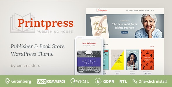 Printpress Book Publishing WordPress Theme