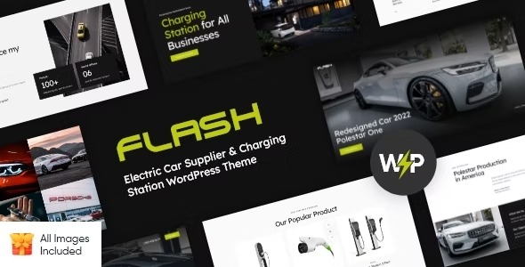 The Flash - Electric Car Supplier - Charging Station WordPress Theme