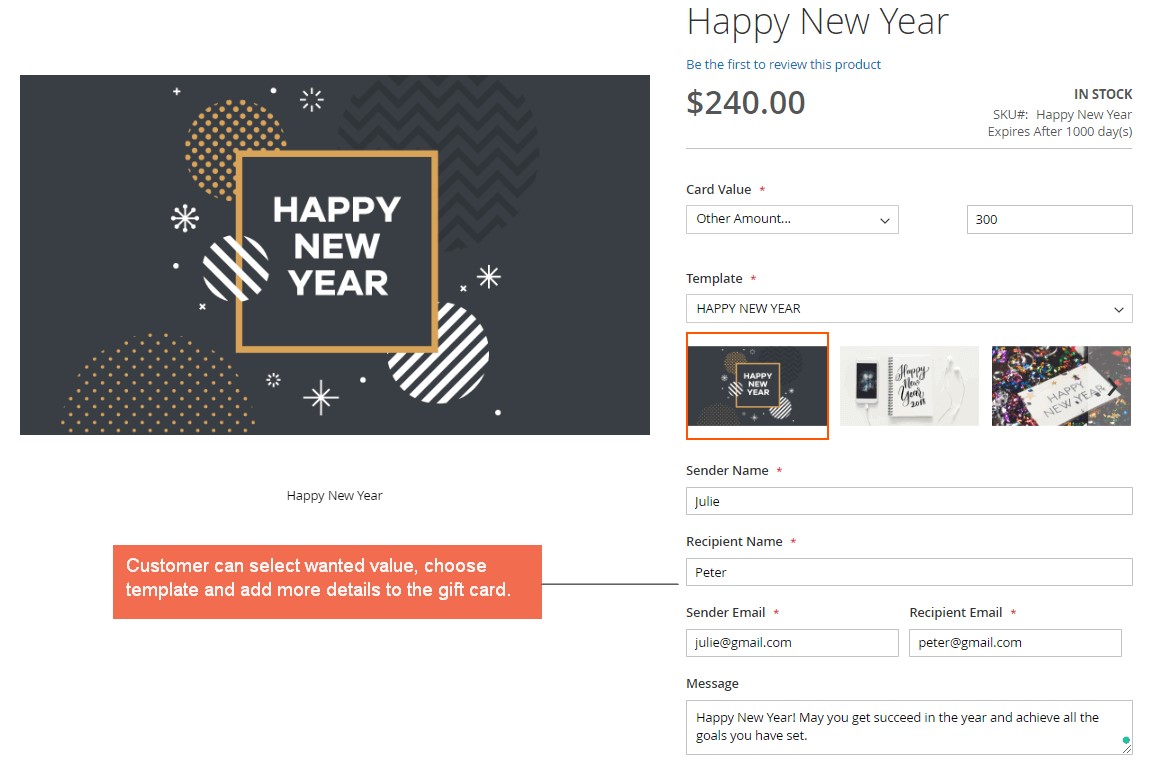 BSS Commerce Magento Gift Card