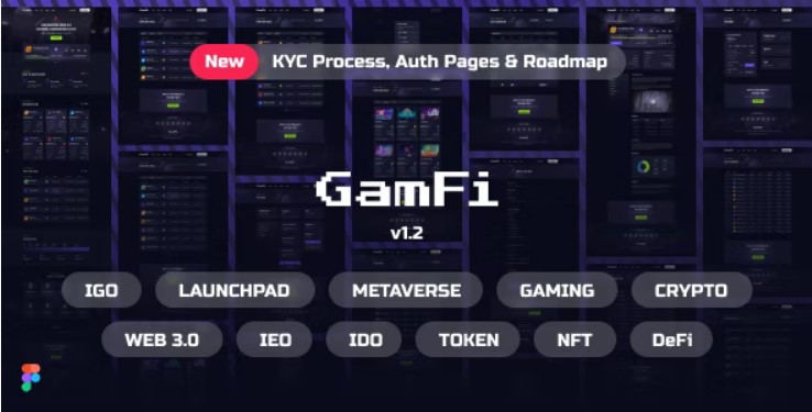 GamFi - Metaverse Web IGO/IDO Token Launchpad Figma Template
