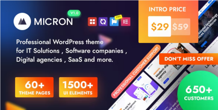 Micron - IT Solutions - Services WordPress Theme