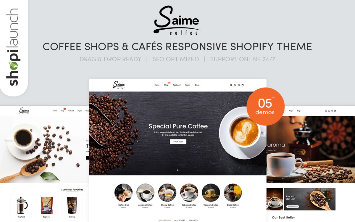 Saime - Coffee Shops - Cafa Responsive Shopify Theme