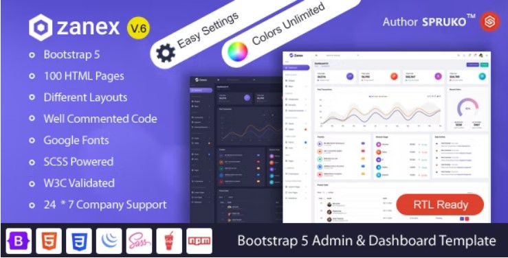Zanex - Bootstrap Admin - Dashboard Template
