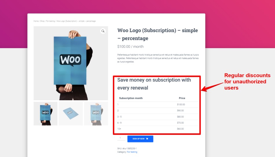 Discounts for WooCommerce Subscriptions