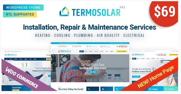 Termosolar Maintenance Services WordPress Theme