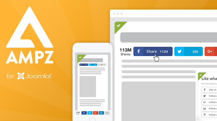 AMPZ Extended- Social Buttons for Joomla
